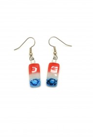 Patriotic Glass Earrings